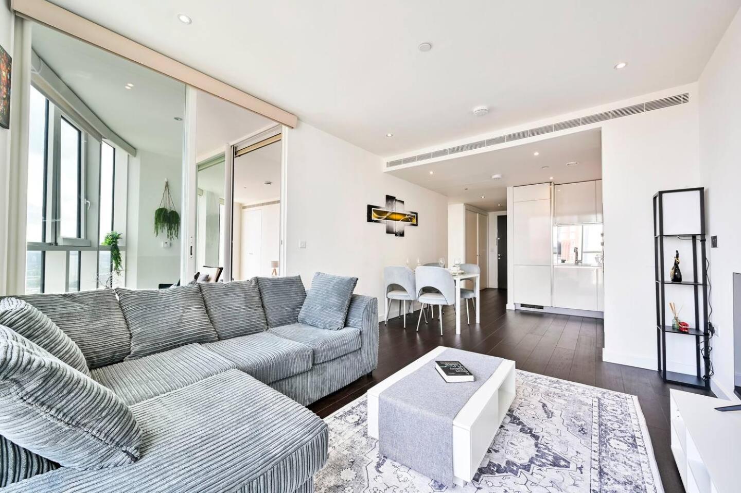 Luxury High-Rise 21St Floor 2 Bedroom 2 Bath Flat Londýn Exteriér fotografie